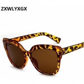 Butterfly Cat Eye Fashion Sunglasses Men Women Brand Designer Eyebrows Butterfly C10 - C1 - CV193WD3SWK $11.53