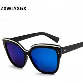 Butterfly Cat Eye Fashion Sunglasses Men Women Brand Designer Eyebrows Butterfly C10 - C1 - CV193WD3SWK $11.53