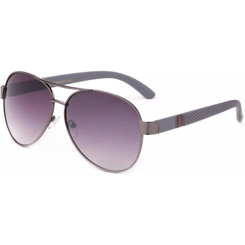 Aviator Cavani" - Modern Celebrity Design Geometric Fashion Sunglasses Aviator Style for Men 100% UV Protection - CZ17YDDXYTS...