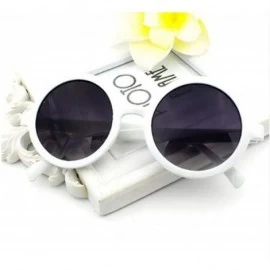 Aviator Coating Sunglasses Vintage Round Sunglasses Men Women Retro Red As Picture - Gold - C918YZXHDET $7.35