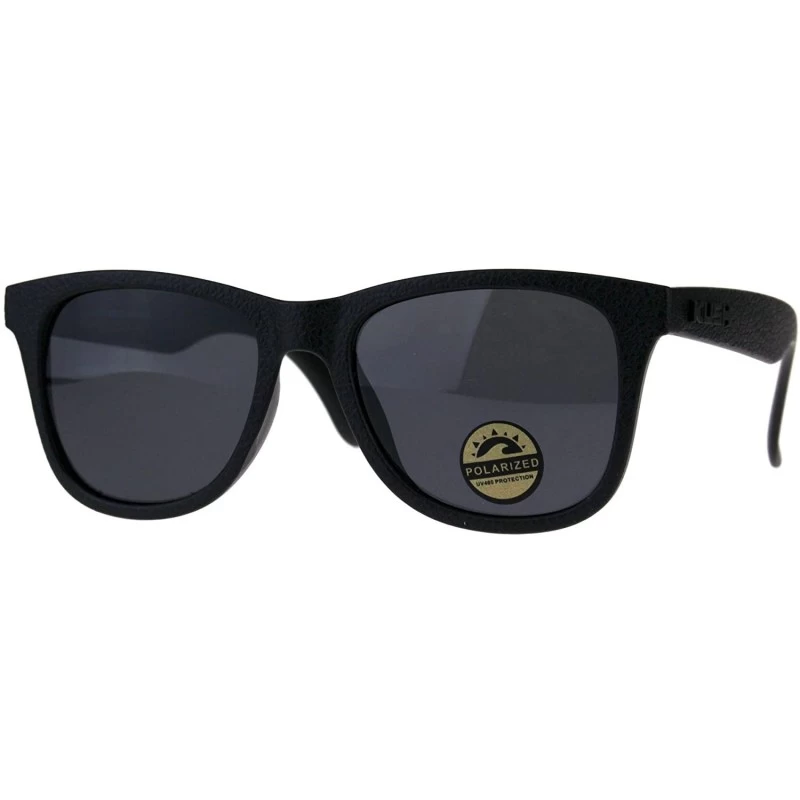 Rectangular Polarized Premium Kush All Black Horn Rim Hipster Gangster Sunglasses - Black Logo - C518DHYYU5Q $14.55