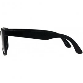 Rectangular Polarized Premium Kush All Black Horn Rim Hipster Gangster Sunglasses - Black Logo - C518DHYYU5Q $14.55