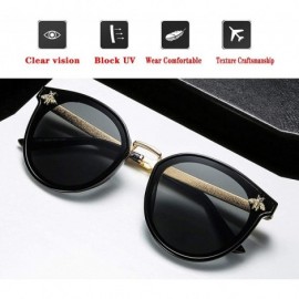 Aviator sunglasses-Fashion UV Protection sunglasses for Men Women vintage glasses retro sunglasses sunglasses round - C - CX1...