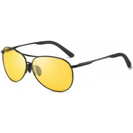 Semi-rimless Polarized Sunglasses for Men Stainless Steel Frame UV400 Lenses Driving Outdoor Eyewear - M - CT198OIXH7M $13.72