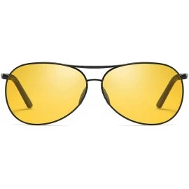 Semi-rimless Polarized Sunglasses for Men Stainless Steel Frame UV400 Lenses Driving Outdoor Eyewear - M - CT198OIXH7M $13.72
