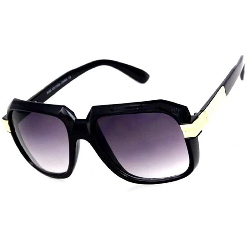 Square Gazelle Emcee Oversized Square Sunglasses - Black & Gold Frame - CX18W5H8M5W $8.87