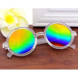 Sport Kaleidoscope Glasses Retro Round Sunglasses for Women Multicolor Lenses Sun glasses Vintage Eyewear Goggles - CP1907XWL...