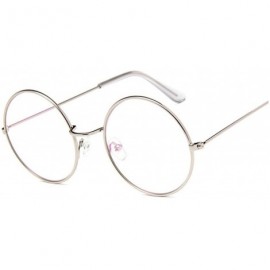 Round Fashion Round Vintage Glasses Frame Women Lunette Metal Clear Lens Optical Transparent Female Mirror Plain - CK199CH2D4...