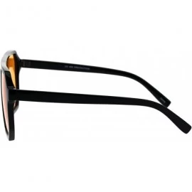 Rectangular Mens Robotic Futuristic Racer Plastic Retro Pop Color Lens Sunglasses - Black Orange - C018EMLSSK6 $18.67