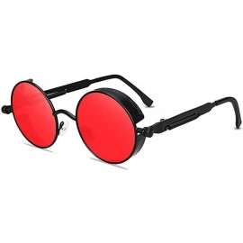 Round Classic Steampunk Sunglasses Glasses Designer - C2 - C0198G5E7K9 $24.79