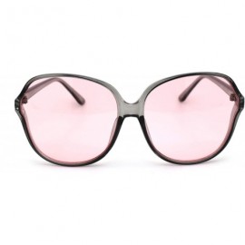 Butterfly Womens Oversize Chic Butterfly Designer Diva Sunglasses - Slate Pink - CD18YD0KL4L $22.67