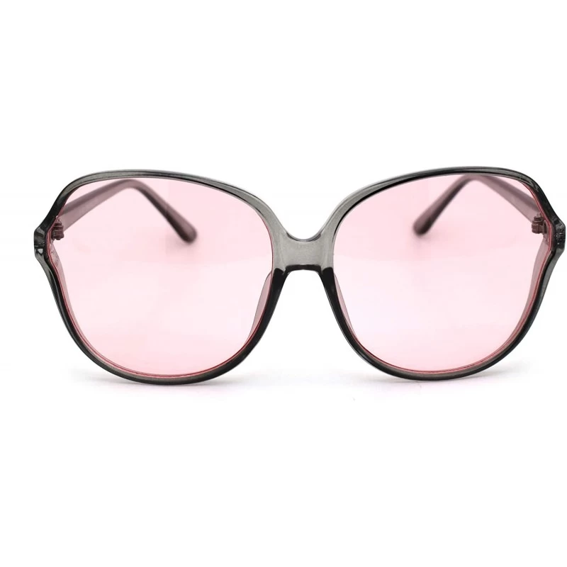 Butterfly Womens Oversize Chic Butterfly Designer Diva Sunglasses - Slate Pink - CD18YD0KL4L $19.81