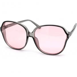 Butterfly Womens Oversize Chic Butterfly Designer Diva Sunglasses - Slate Pink - CD18YD0KL4L $11.73