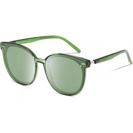 Oval Fashion Round Vintage Retro Shades Sunglasses for Women W017 - Transparent Green - CC196EAD0U5 $22.66