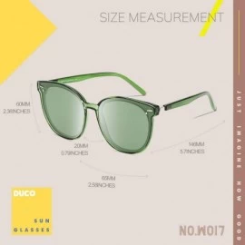 Oval Fashion Round Vintage Retro Shades Sunglasses for Women W017 - Transparent Green - CC196EAD0U5 $22.66