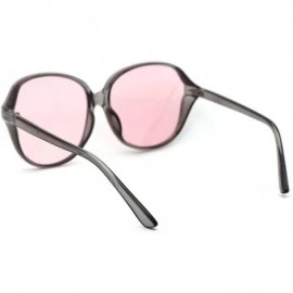 Butterfly Womens Oversize Chic Butterfly Designer Diva Sunglasses - Slate Pink - CD18YD0KL4L $11.73