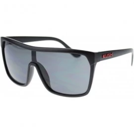 Shield Kush Marijuana Pot Flat Top Shield Mobster Plastic Sunglasses - Black Red - C811OMSCNI5 $19.97