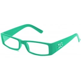 Oversized Classic Squared Sleek Fashion Clear Glasses for Women - 1856 Teal - CJ11U9QQH5T $10.49