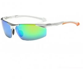 Rectangular Aluminum-magnesium polarized Sun-coated sunglasses - Green Color - C518DCQ25LH $34.92