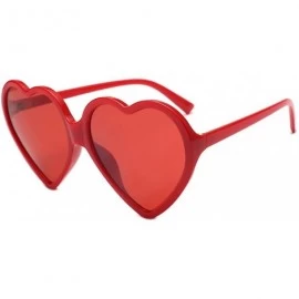 Oversized Sunglasses for Women Heart Sunglasses Vintage Sunglasses Retro Oversized Glasses Eyewear - Rouge - CU18QSNUOUG $12.66