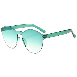Round Unisex Fashion Candy Colors Round Sunglasses Outdoor UV Protection Sunglasses - Green - C1190R37HOW $29.81