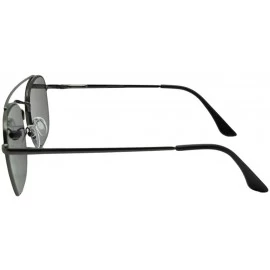 Square Square Aviator Full Reader Lens Sunglasses R72 - Pewter Frame Gray Lenses - CW18UX88DQC $12.54