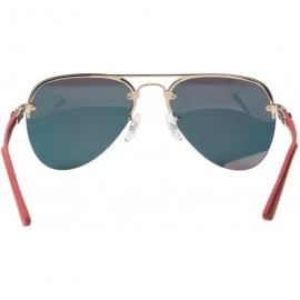 Aviator Polarized Mens Womens Aviator Vintage Retro Designer Sunglasses JO803 - Red - CL120Y9X61D $25.82