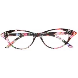 Cat Eye New Women Luxury Rhinestone Cat Eye Reader Eyewear Reading Glasses +1.00 ~ +4.00 - Green - C718HG060HL $12.03