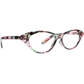 Cat Eye New Women Luxury Rhinestone Cat Eye Reader Eyewear Reading Glasses +1.00 ~ +4.00 - Green - C718HG060HL $12.03