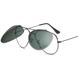 Goggle Polarized Sunglasses Double Layer Driving Dual Use - C018X8SS776 $80.60