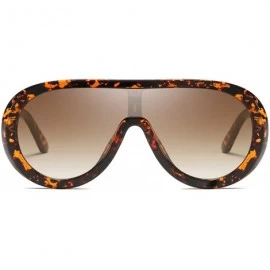 Square Oversized Shield Square Vintage Sunglasses for Women Retro Flat Top Visor Style Frame Shades - Leopard - C618U8ZELW0 $...