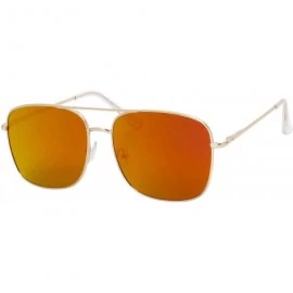 Aviator Vintage Stylish Boxed Frame Aviator Sunglasses Summer Edition - Red - C818U84OMXS $8.75