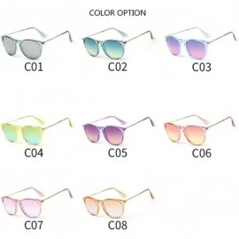 Oversized Sun Glasses Colored Shades Round Sunglasses for Women Tinted Lens Circle Ladies Pink Eyeglasses - C01 - CD18W7C5ZQL...