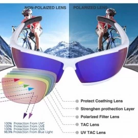 Goggle Polarized Sports Sunglasses for men women Cycling running driving Baseball Fishing Golf Superlight Frame - CQ18RLKAG7S...