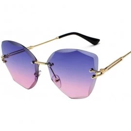 Rimless Female Frameless Sunglasses Oversized Ocean Color Rimless Ladies Shade Glasses Women - CB18QDNAWCL $18.69