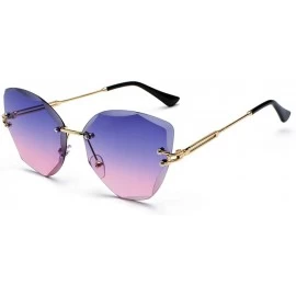 Rimless Female Frameless Sunglasses Oversized Ocean Color Rimless Ladies Shade Glasses Women - CB18QDNAWCL $8.49