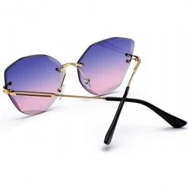 Rimless Female Frameless Sunglasses Oversized Ocean Color Rimless Ladies Shade Glasses Women - CB18QDNAWCL $8.49