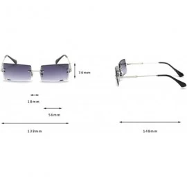 Goggle Small Rectangle Sunglasses Women RimlSquare Sun Glasses 2019 Summer Style Female Uv400 Green Brown - CP199CDQMRY $59.25