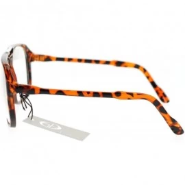 Oversized Mens Retro Robotic Nerdy Geek Sport Keyhole Oversize Optical Eye Glasses - Tortoise - C211SLP0UIF $11.42