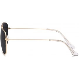 Sport Mens Womens Metal Frame Sunglasses Ocean Color Unisex Eyeglasses for Summer - Silver&yellow - CD1808947OT $13.80