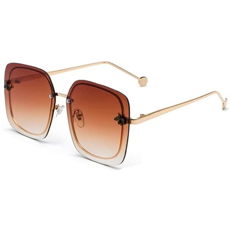 Rectangular Aviator Polarized Sunglasses UV Protection Glasses HD Mirrored Lenses for Women Men with Case Designer Style - CV...