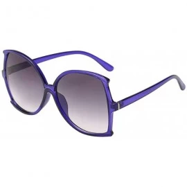 Semi-rimless Women Man Vintage Big Frame Irregular Shape Sunglasses Eyewear Retro Unisex - E - CR18TLXQSCY $6.35