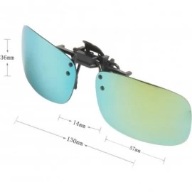 Sport Polarized Men Women Outdoor Sport Clip on Flip up Driving Sunglasses - Green Lsp101 - CU11MNV6R4J $13.85