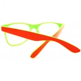 Square Clear Lens Glasses Classic Square Eyeglasses Bright Layered Colors - Orange Green - C511F0MRJKT $10.01