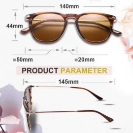Rectangular Polarized Sunglasses Protection Lightweight - Rectangular Tortoise Frame / Brown Lens - CK18TZZE254 $21.29