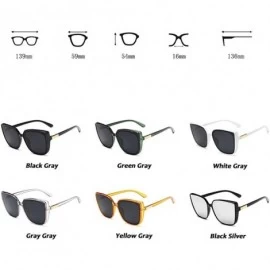 Square Cateye Designer Sunglasses Women 2019 Retro Square Glasses Women/Men Luxury Oculos De Sol - Gray Gray - CK199CDUDTH $2...