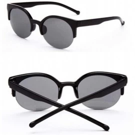 Oversized Vintage Sun Glasses For Men Sunglasses Women Original Brand Designer Women Gray - Gray - CW18YZWMKOA $18.05