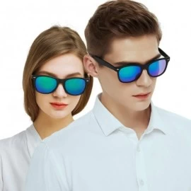 Aviator Classic Sunglasses Protection Mirrored - Revo Green Mirrored - C412E5OITTH $10.64