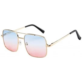 Oval Women Men Vintage Retro Glasses Unisex Fashion Oversize Frame Sunglasses Eyewear - D - CS193XI6Q4M $7.23
