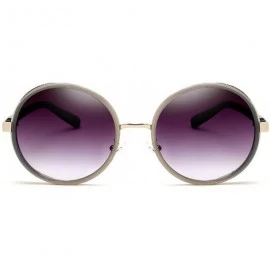 Goggle Gothic Steampunk Round Sunglasses Mujer Mirror Goggle Luxury Fashion Sun Glasses Women Vintage Oculos FeShades - CZ198...